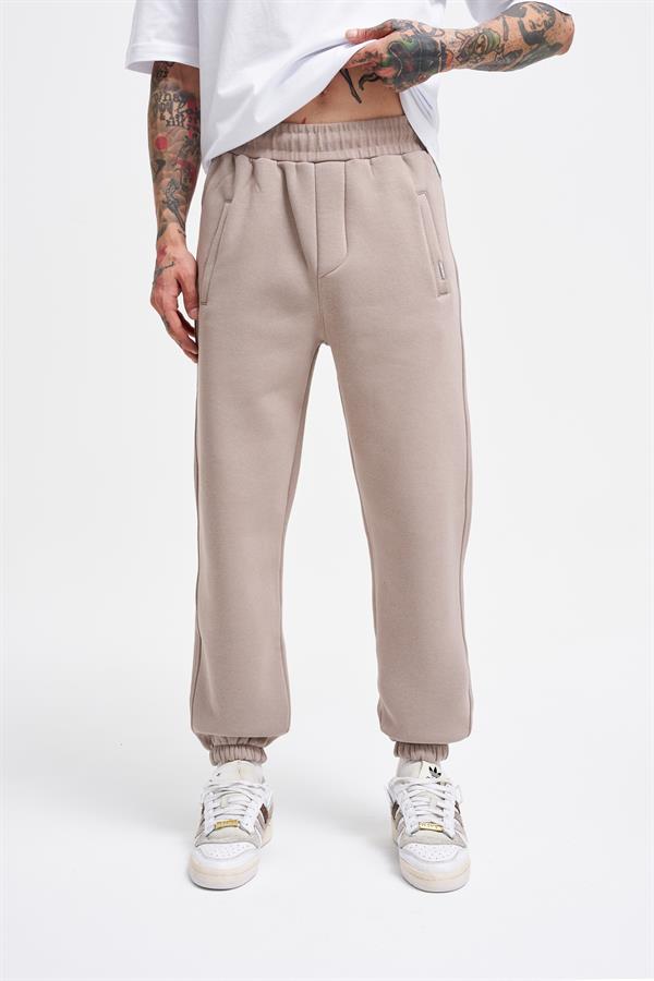 Erkek Basic Jogger Relaxed Açık Gri Eşofman Altı