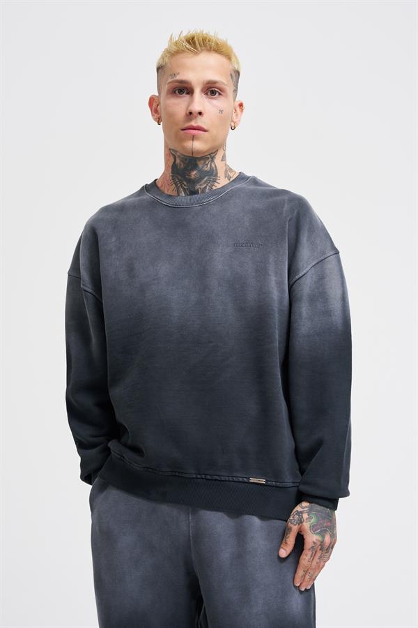 Erkek Gradient Washed Asphalt Sweatshirt