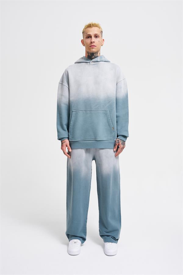 Erkek Gradient Yıkamalı Ghost Hoodie