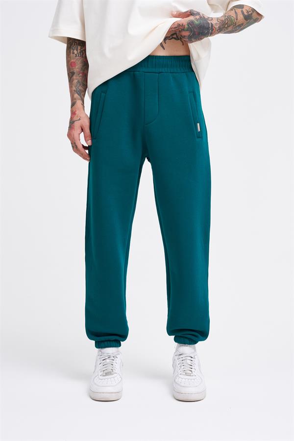 Erkek Relaxed Jogger Basic Eşofman Altı Oıl Green