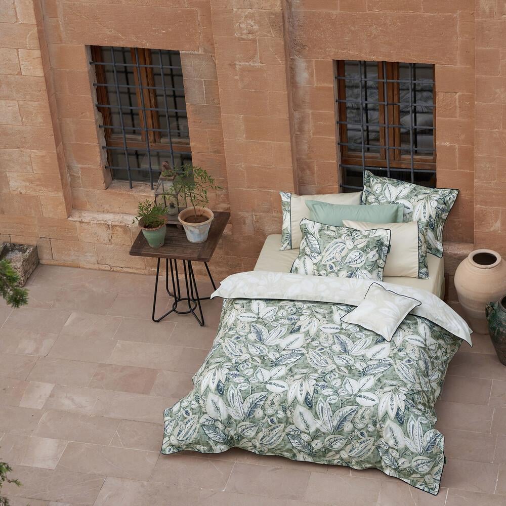 Sarev Bıanos Saten Nevresim Takımı Çift Kişilik , Yeşil