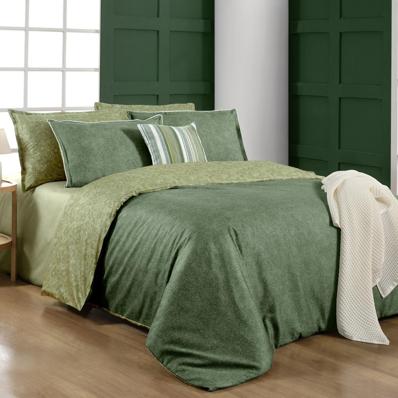 Sarev Berlina Yeşil Çift  Kişilik %100 Pamuk Saten 