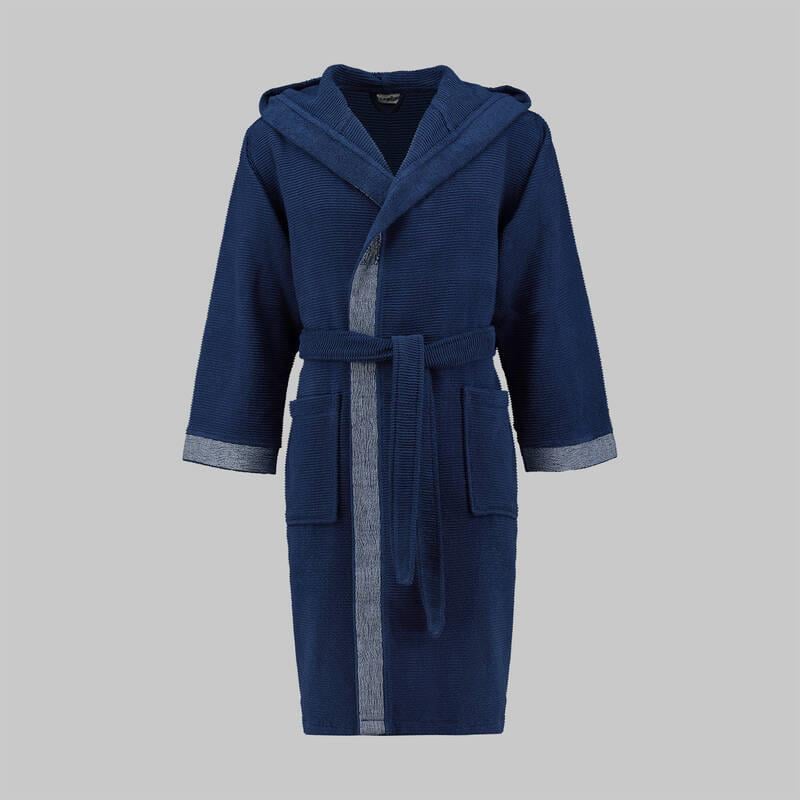 Sarev Street Lacivert %100 Pamuk Large Beden Bornoz