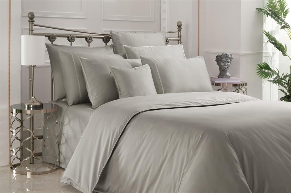 Sarev Solid Sartoria Saten Nevresim Takımı King Size V7