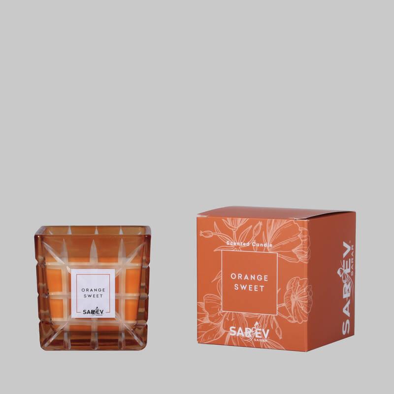 Sarev Orange Sweet Scented Candle Kokulu Mum