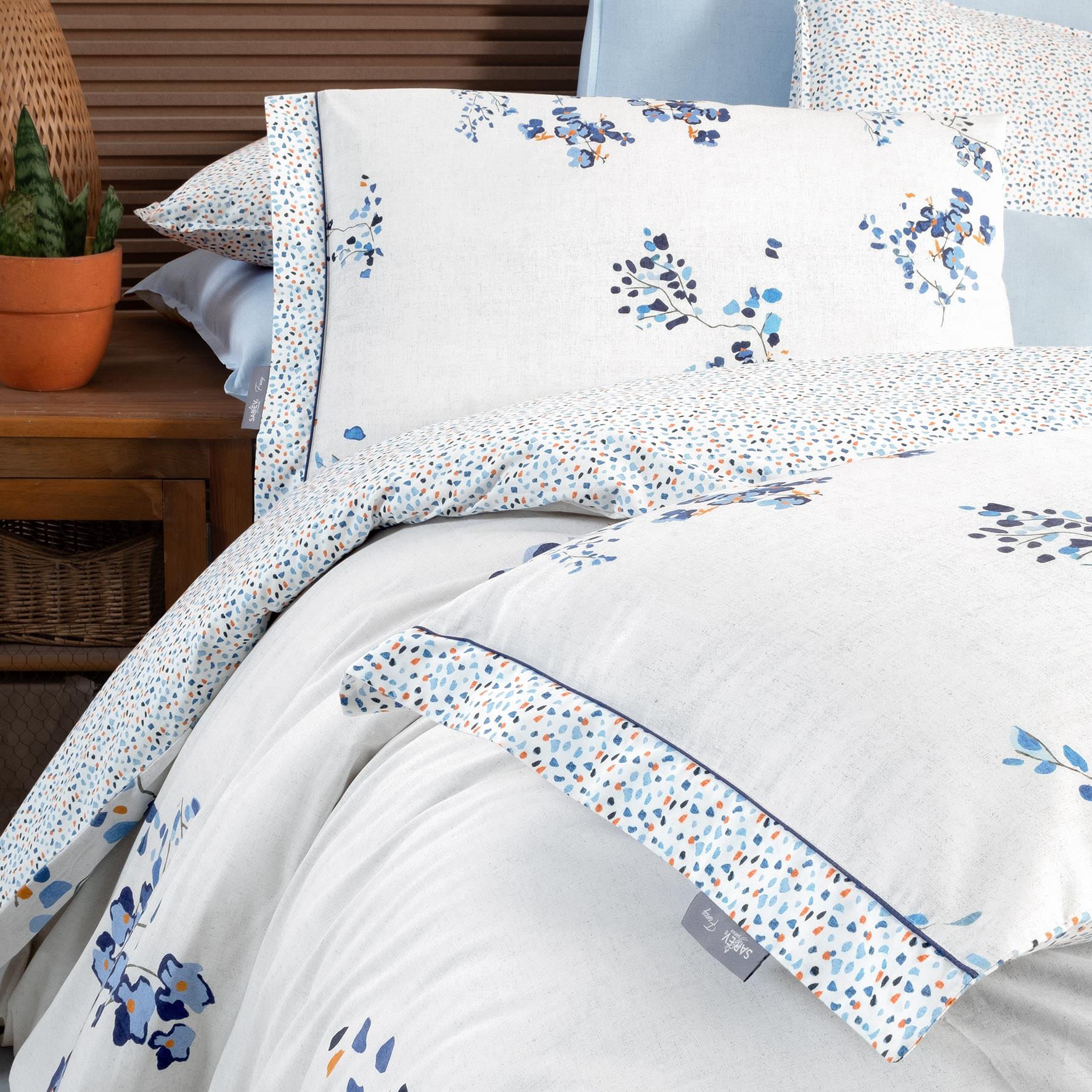 Sarev Bonamy Mavi King Size (Battal Boy) %100 Pamuk Nevresim Takımı