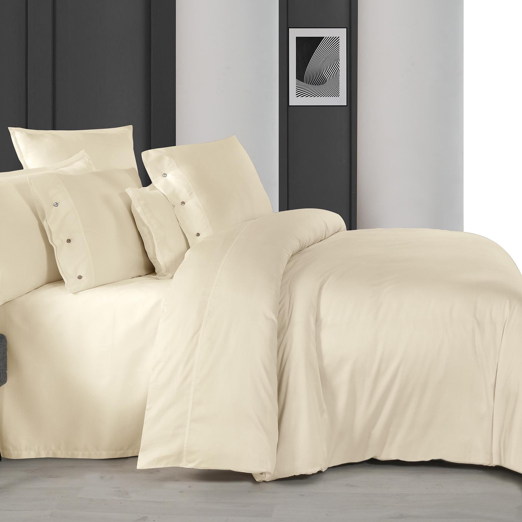 Sarev Monochrome Cream %100 Pamuk Saten ''300 TC