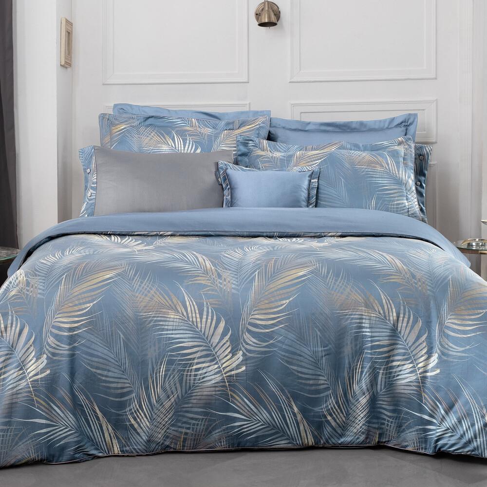 Sarev Saturn Jakarlı Nevresim Takımı King Size , .Mavi