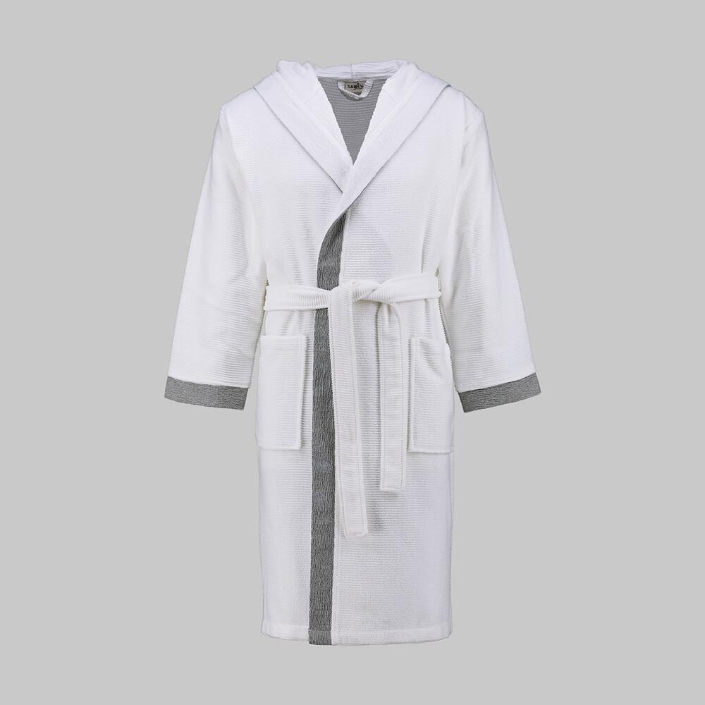 Sarev Street Beyaz %100 Pamuk X-Large Beden Bornoz