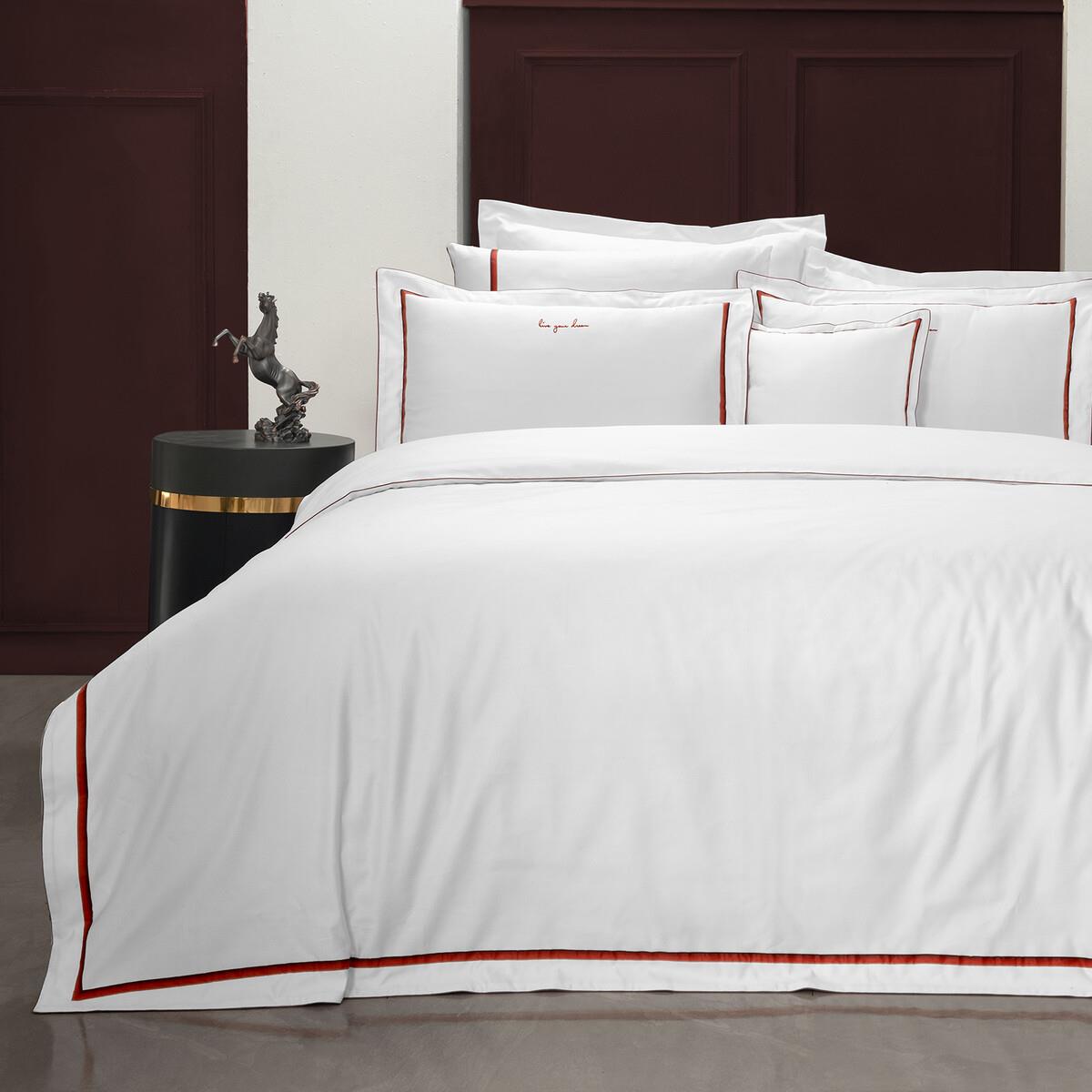 Sarev Odeo Saten Nevresim Takımı Çift Kişilik , .Beyaz