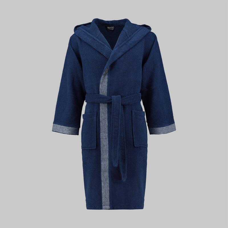 Sarev Street Lacivert %100 Pamuk Large Beden Bornoz