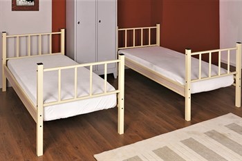 Avensis Yurt Metal Çift Kişilik Ranza Krem (90X190X175 CM)