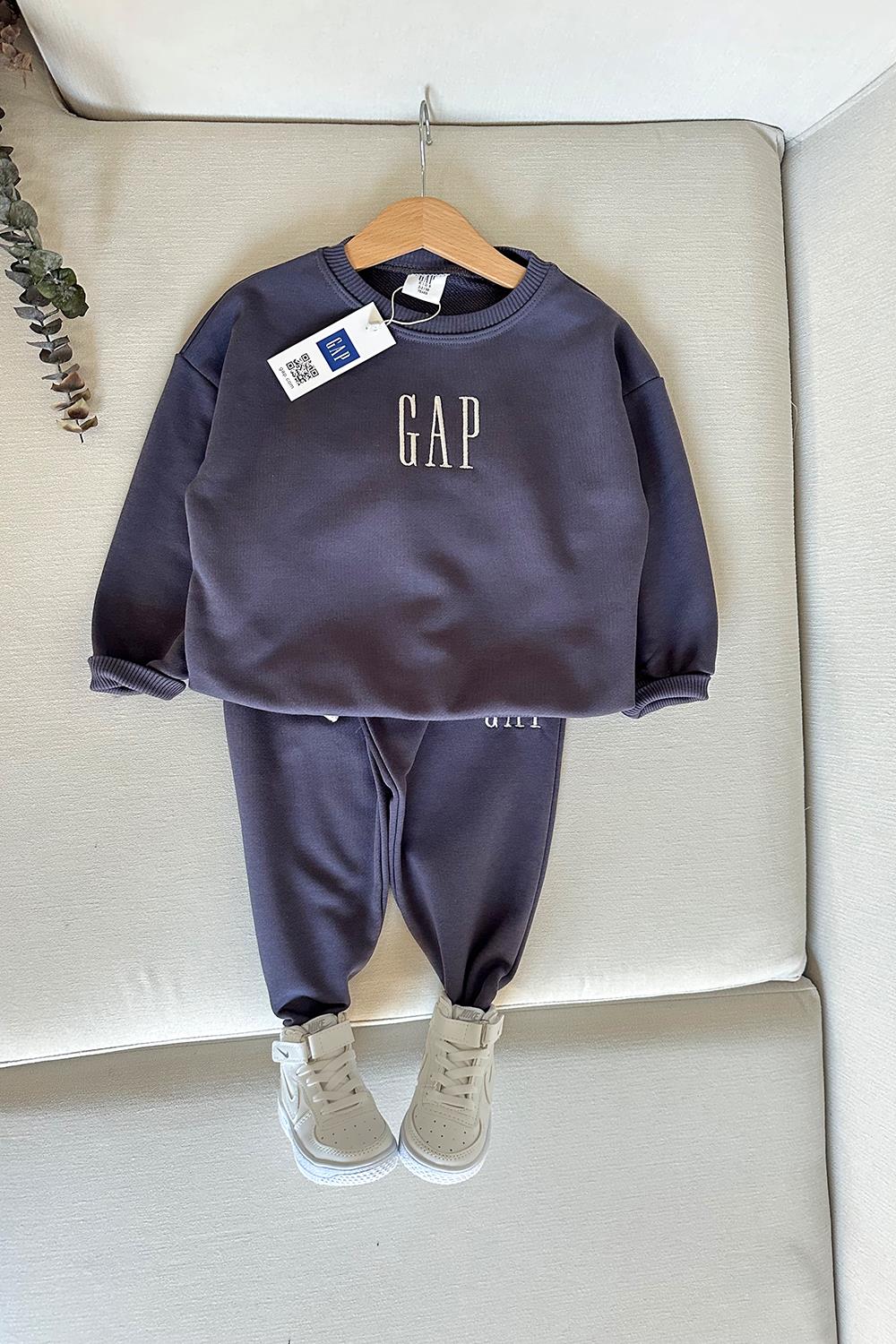 Gap Baskılı Çocuk Eşofman Takımı Antrasit