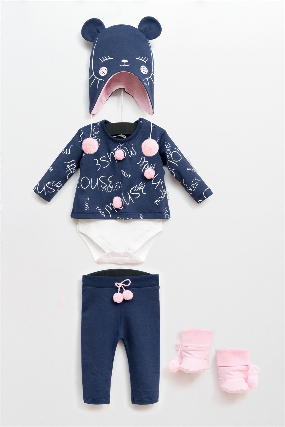 Kız Bebek 4'lü Body Takım