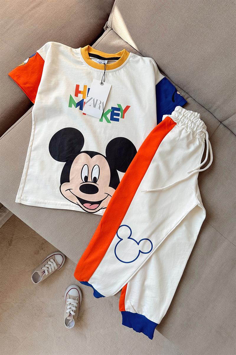 Mickey Mouse Baskılı Çocuk Takım Renkli