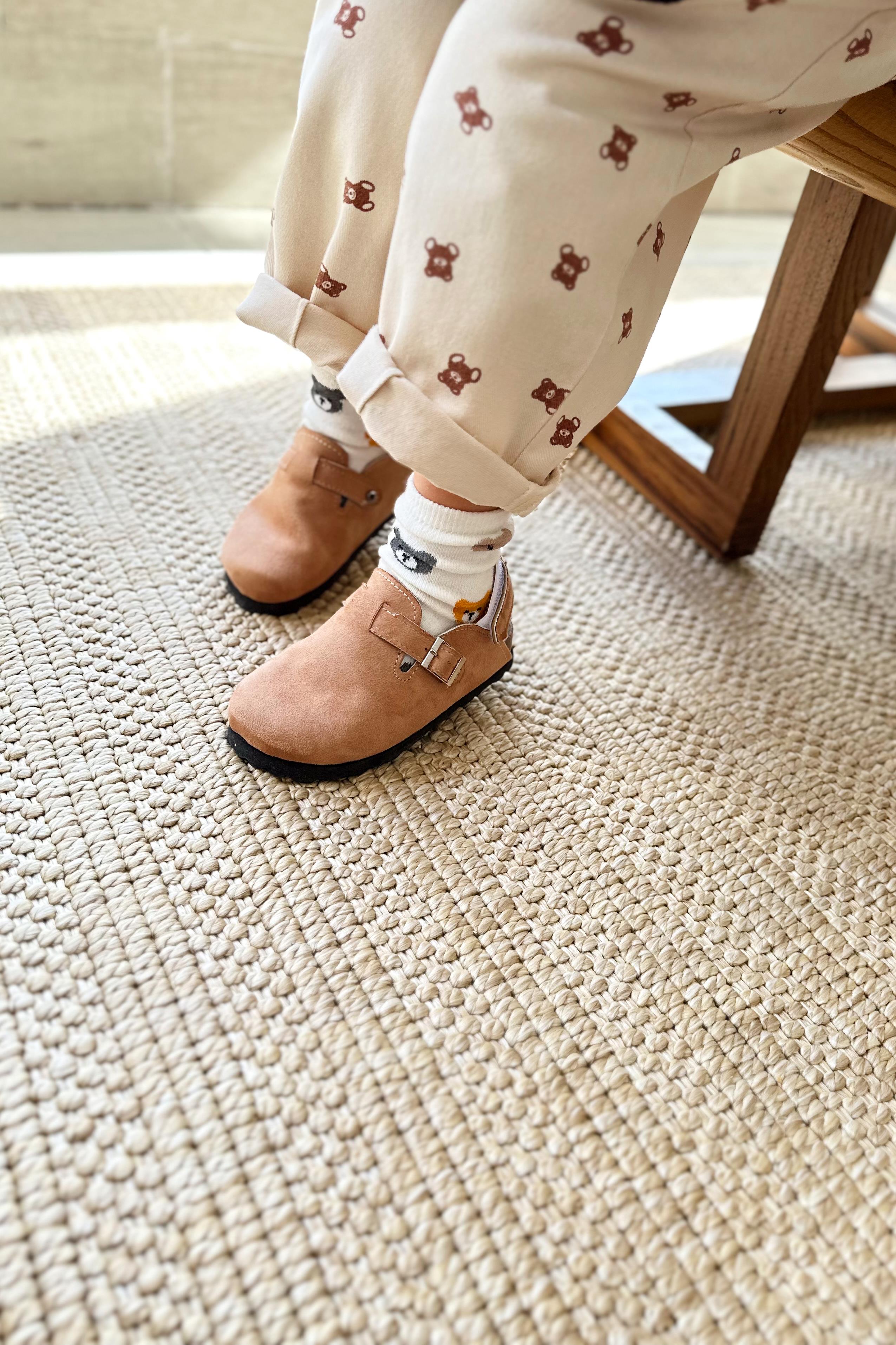 Tokalı Çocuk Terlik Bej