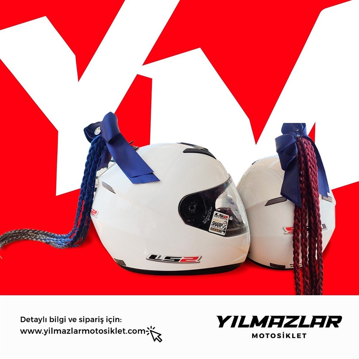 Motosiklet Kask Üstü Örgü Kask SaçıMotosiklet Kask Üstü Örgü Kask Saçı