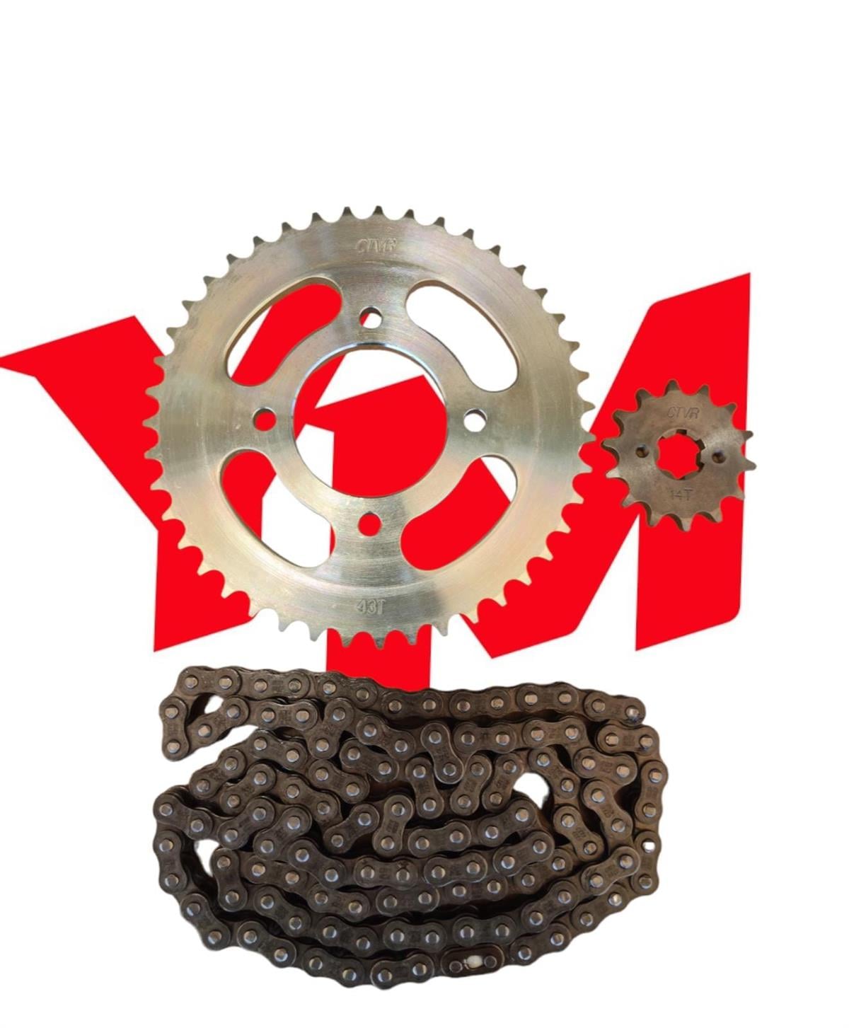 Tvs Apache 150 180 Zincir Dişli Seti 428 124 14T 43TTvs Apache 150 180 Zincir Dişli Seti 428 124 14T 43T