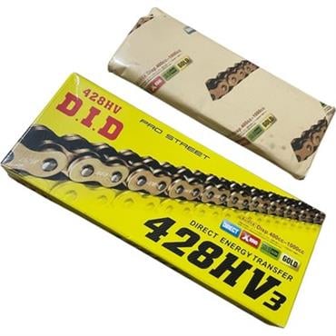 428 128 DİD ZİNCİR SARI ORİNGLİ428H128L Oring'li DİD Sarı Zincir