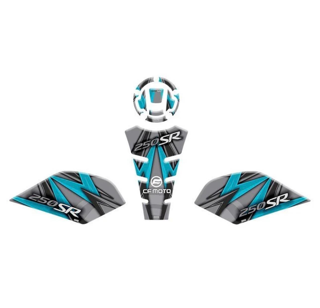 Cf Moto Sr 250 Tank Pad Seti Mavi GriCf Moto Sr 250 Tank Pad Mavi Gri