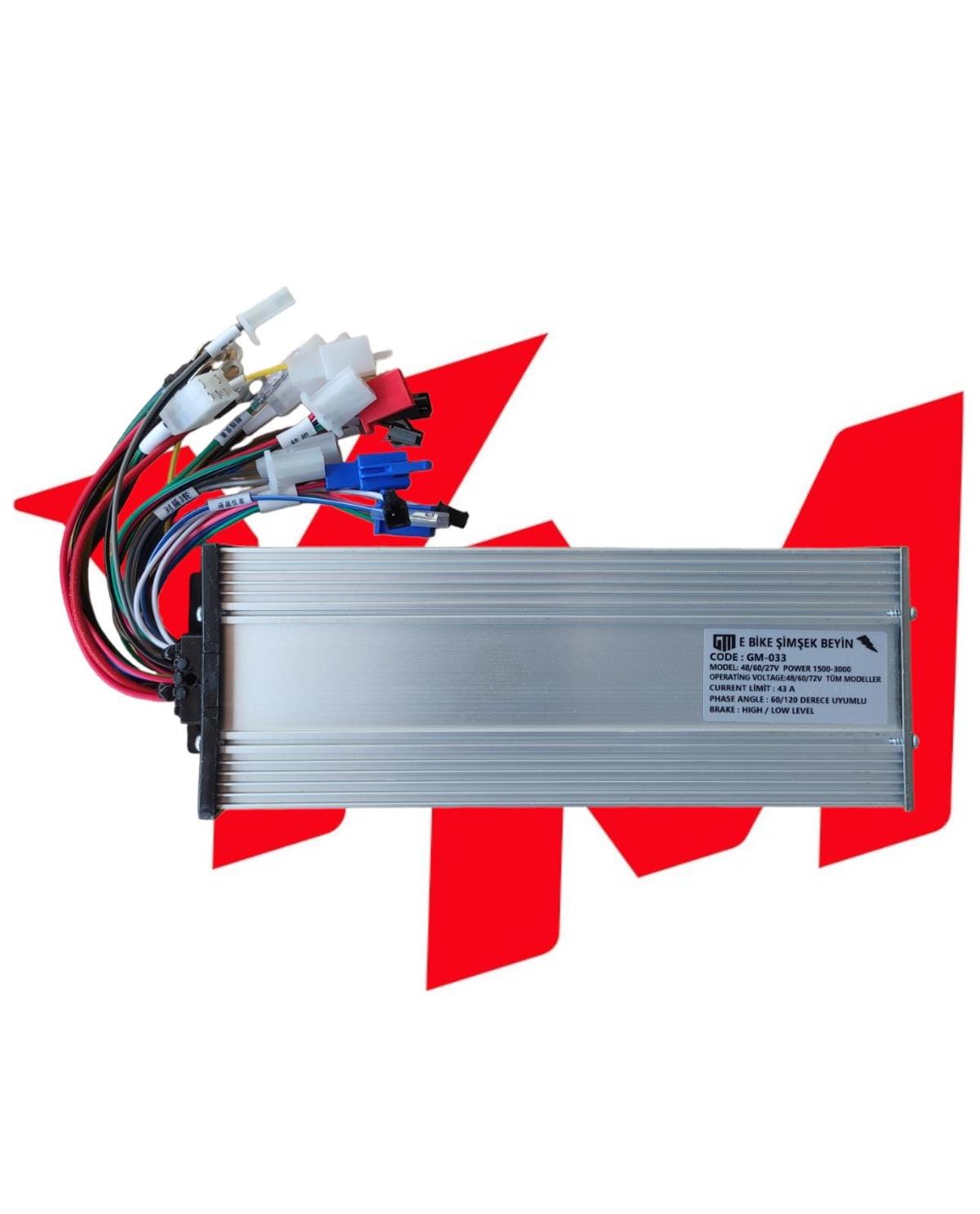 E Bike 48V 60V 72V Uyumlu 1500 3000 Watt 43 Amper Sessiz BeyinE Bike 48V 60V 72V Uyumlu 1500 3000 Watt 43 Amper Sessiz Beyin