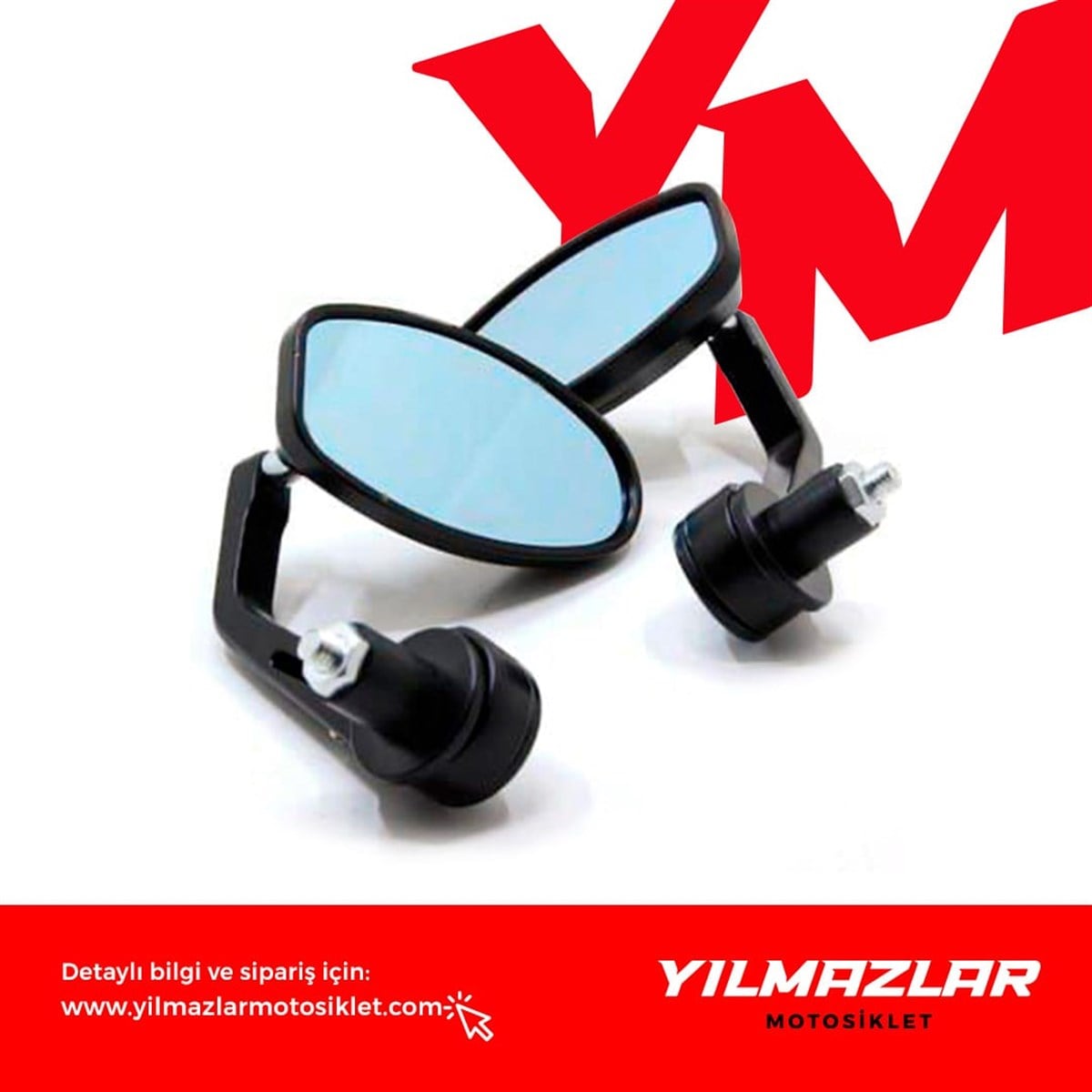 Motosiklet Gidon Aynası Oval Üniversal Hsb 4040Motosiklet Gidon Aynası Oval Üniversal Hsb 4040