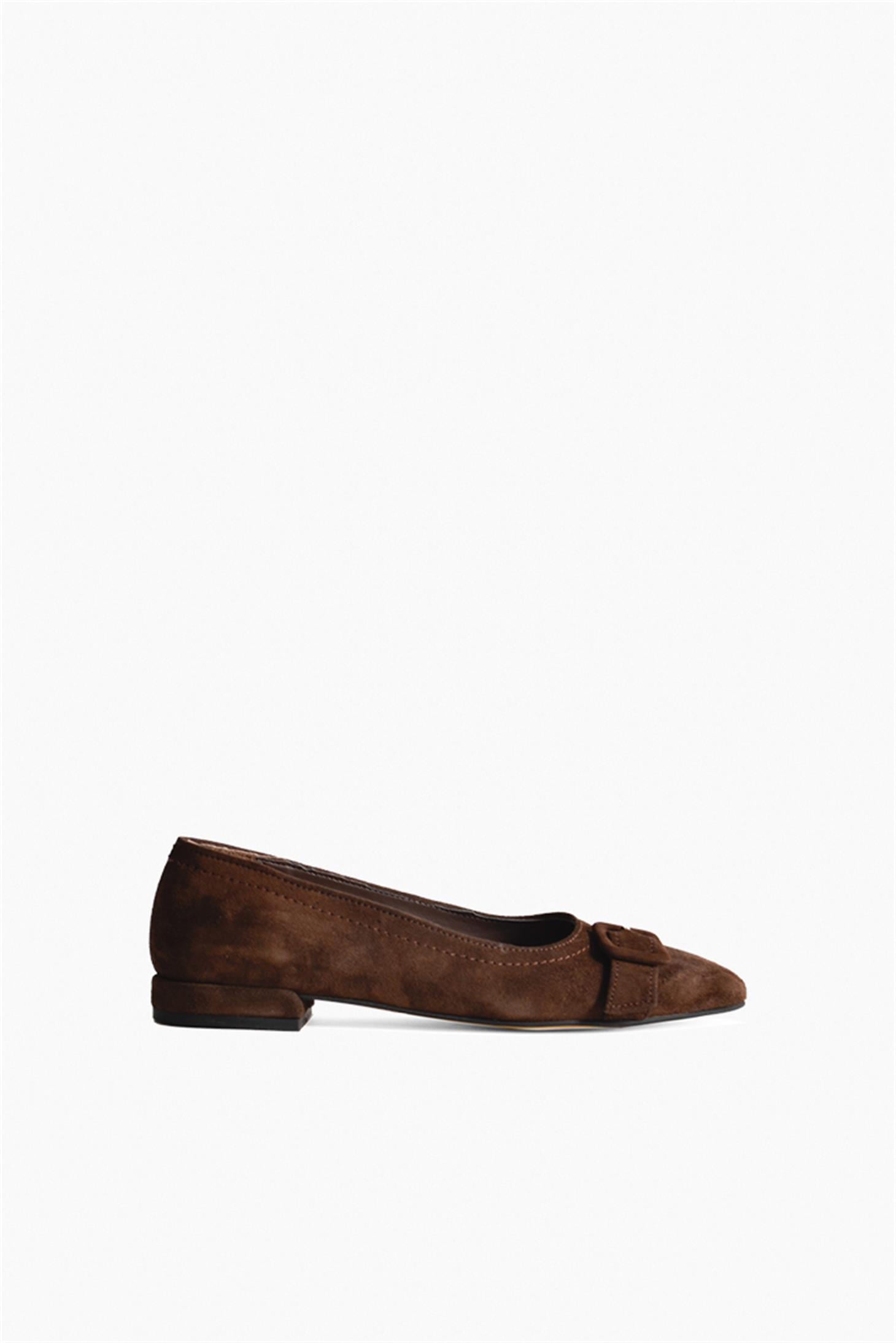 SHOES&MOREMELFANMELFAN - Kahve Süet - Babet