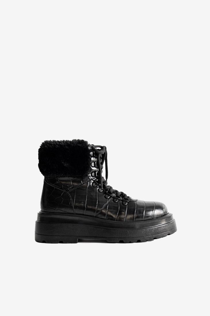 SHOES&MOREBOTINABOTINA - Siyah Croco - Bot