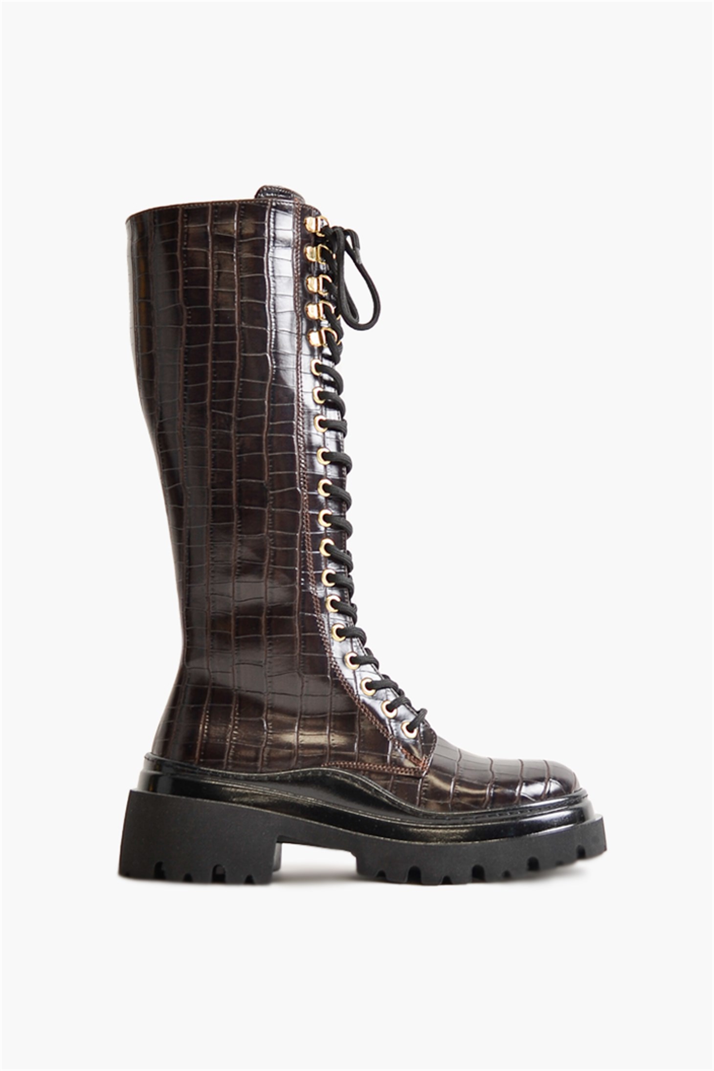 SHOES&MOREGEOMGEOM - Kahve Croco - Çizme