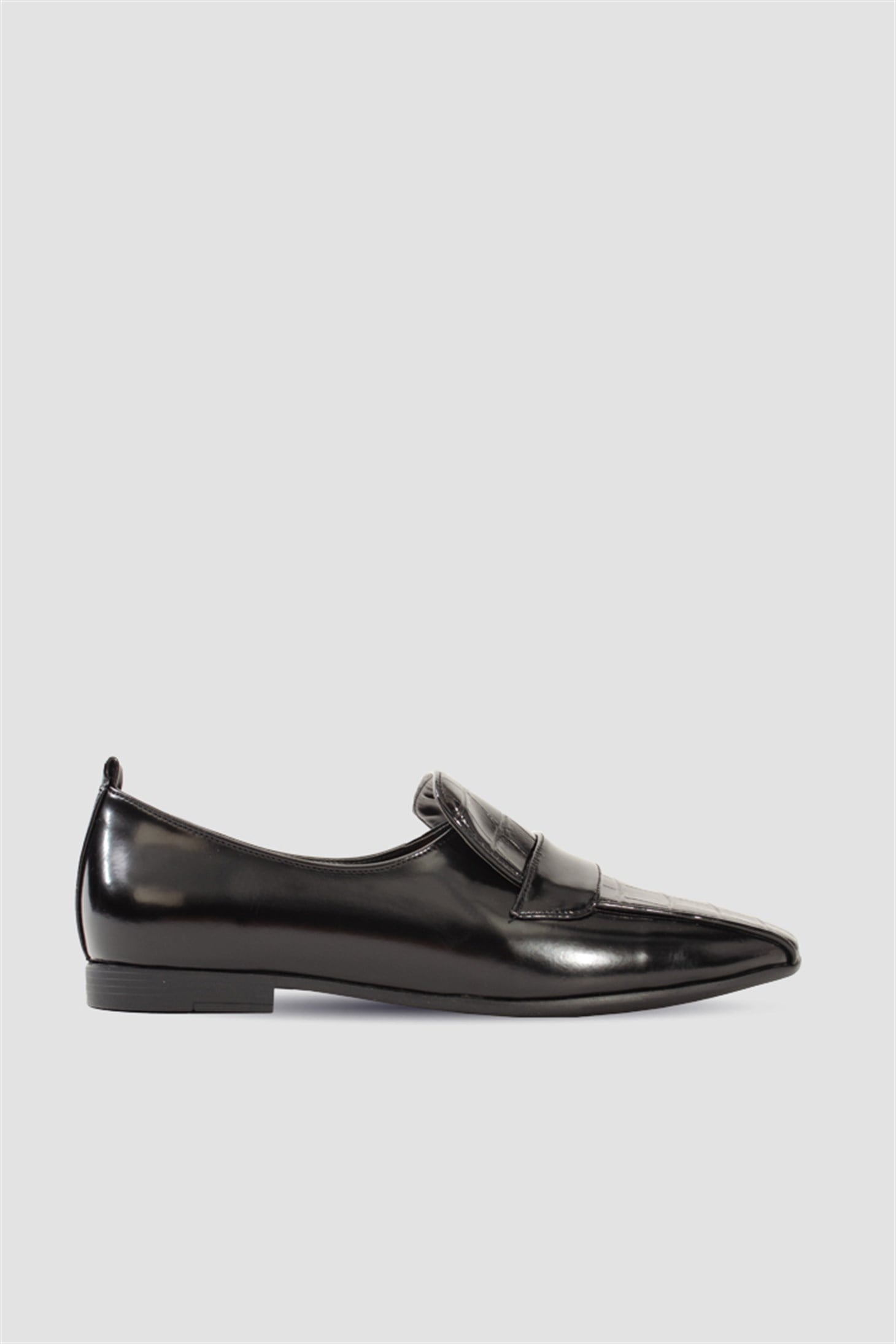KANSAS - Siyah Croco Deri - Loafer