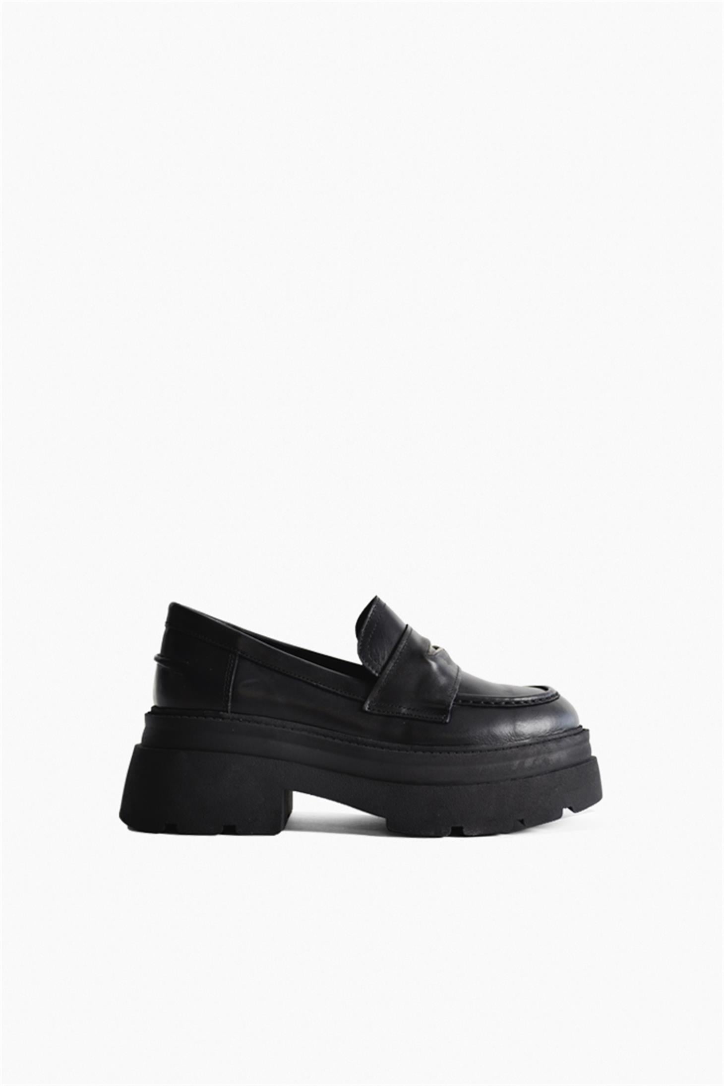 SHOES&MOREPATENAPATENA - Siyah Deri - Loafer