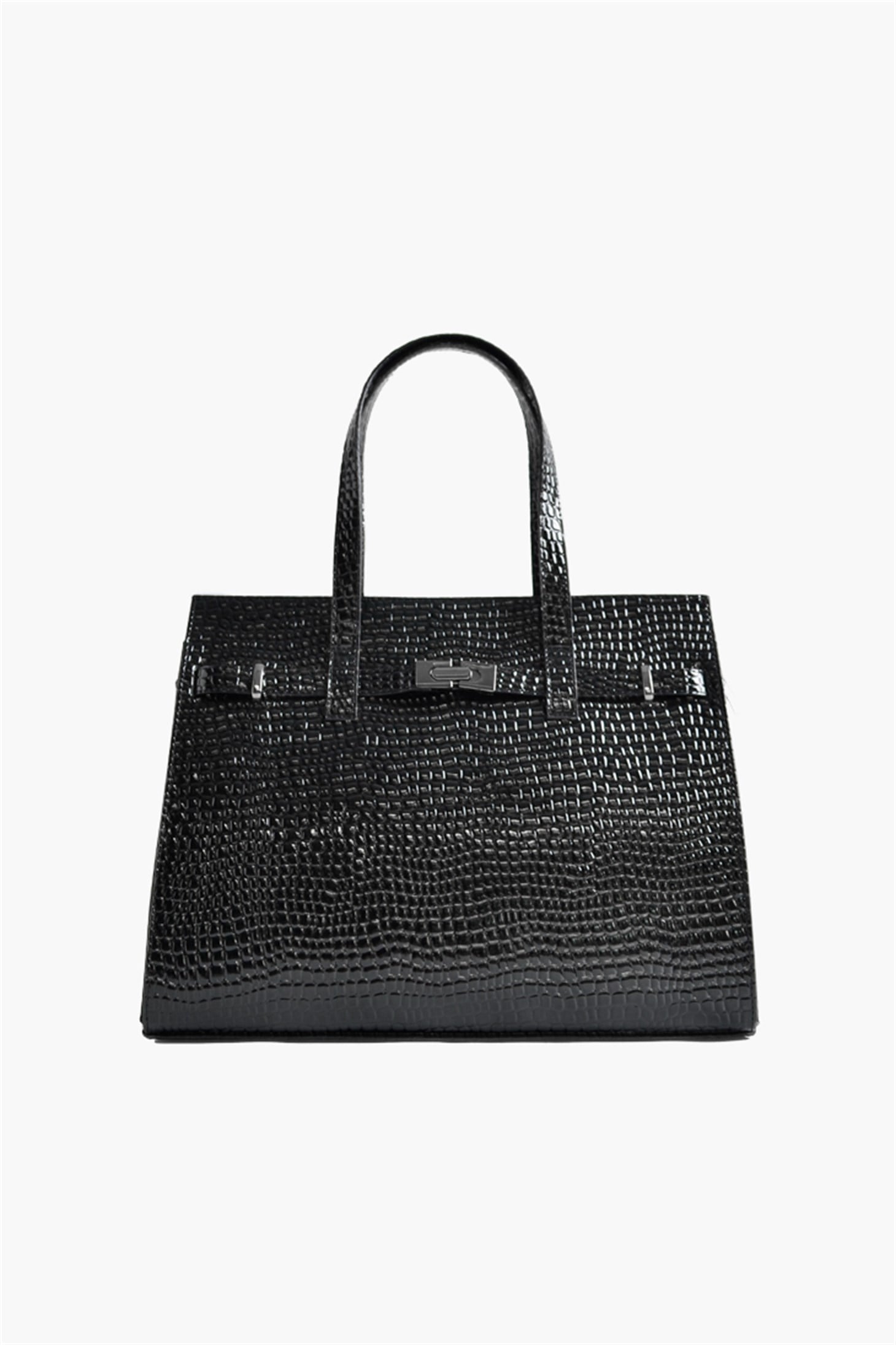 SHOES&MOREELISSA BGELISSA BG - Siyah Rugan Croco - Omuz Çantası