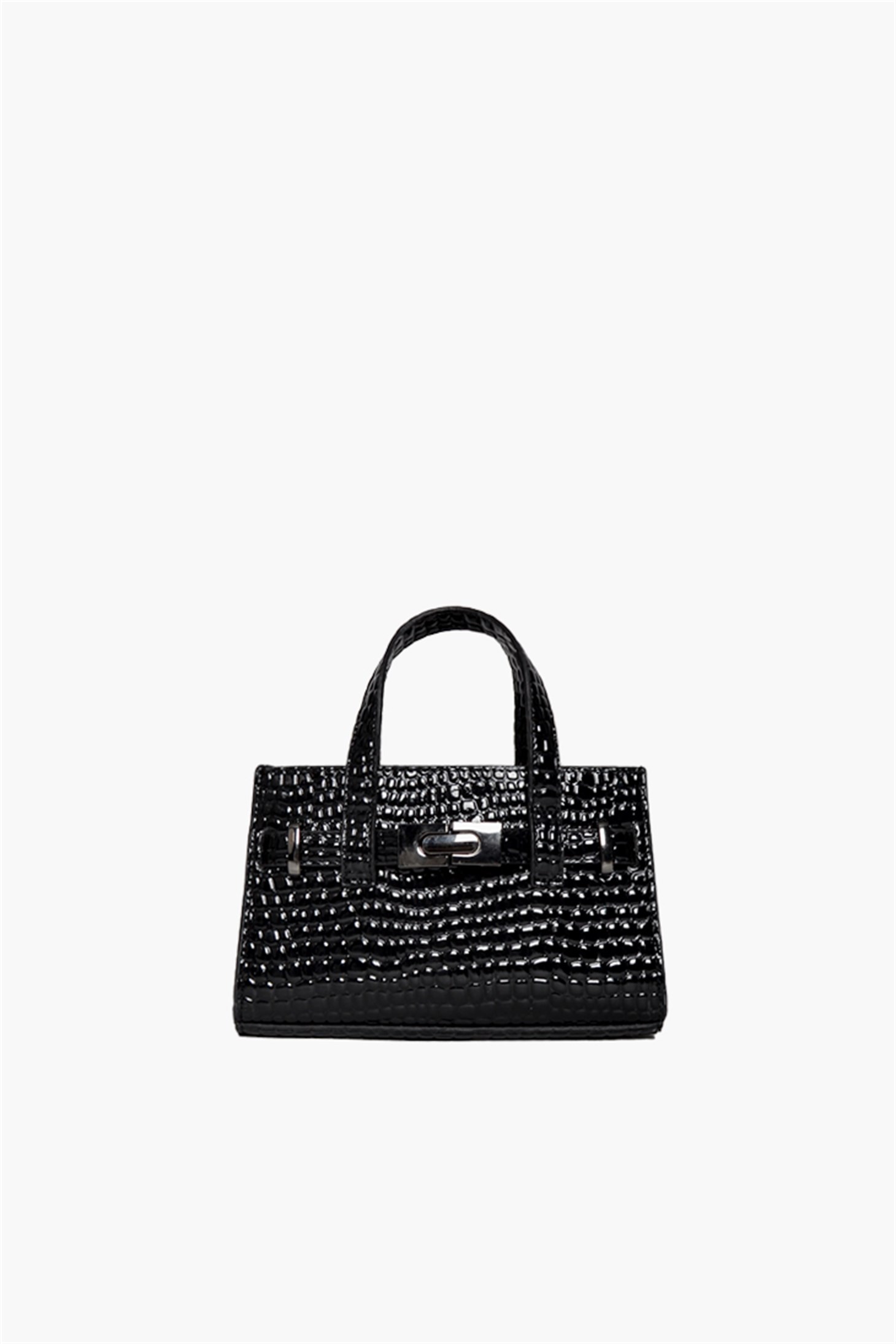 SHOES&MOREELISSAELISSA - Siyah Croco 22 - Mini Omuz Çantası