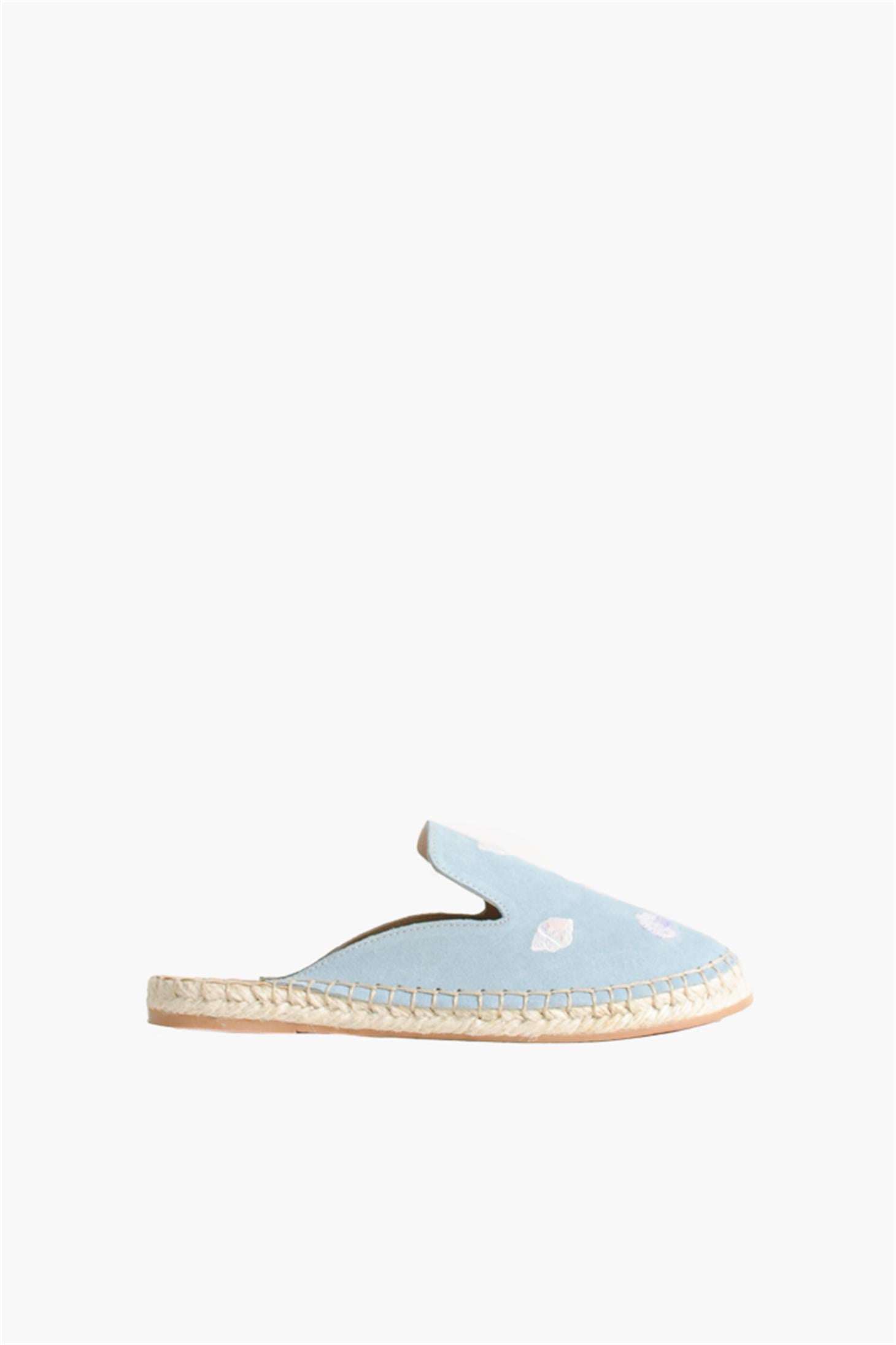 SHOES&MOREERMYERMY - Açık Mavi Suet - Espadril