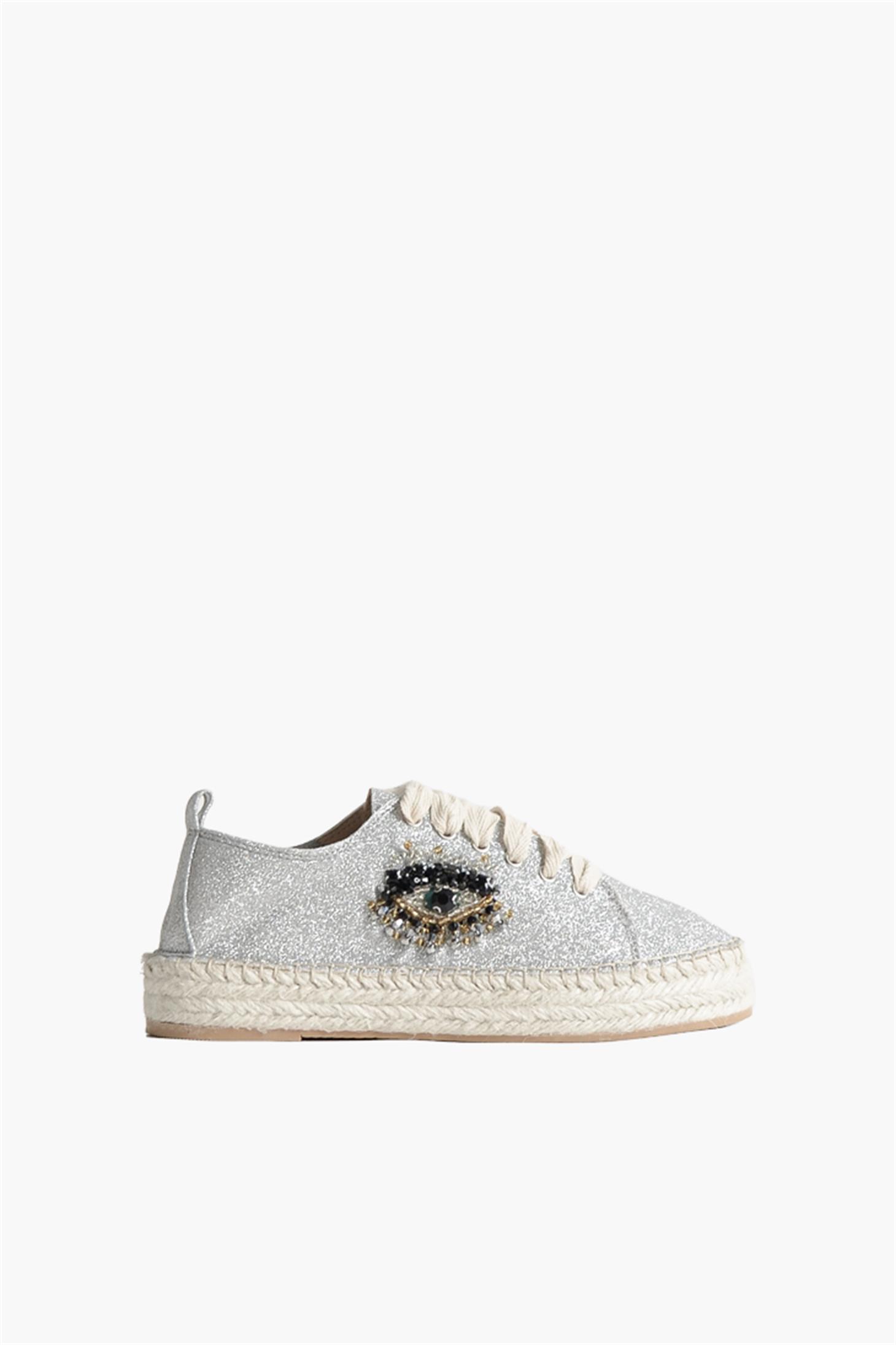 SHOES&MORELOLLIALOLLIA - Gümüş Glitter - ESPADRİL