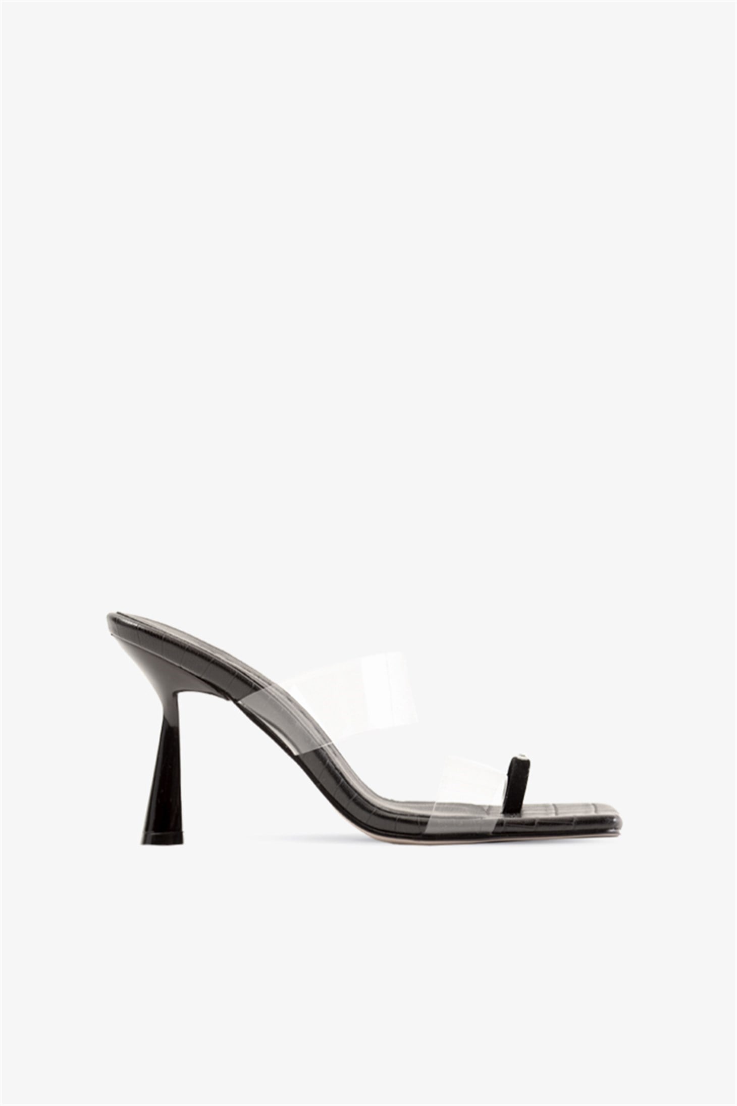 SHOES&MORENELLAANELLAA - Siyah Croco - Topuklu