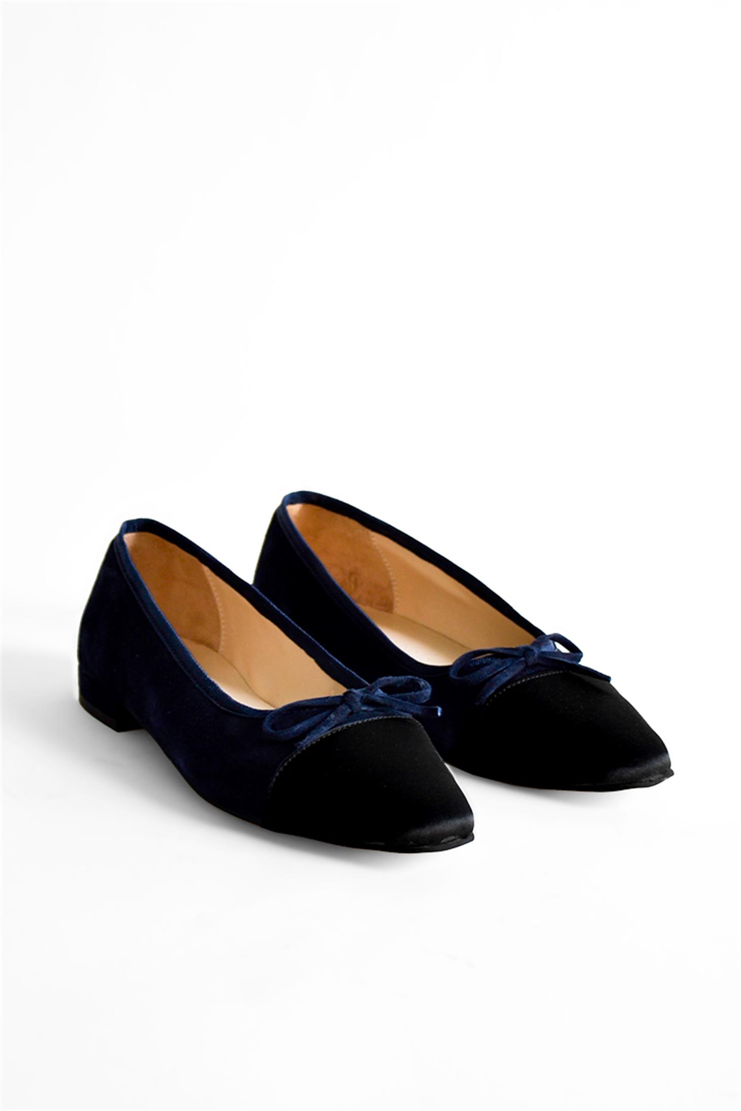 SHOES&MOREBELINNABELINNA - Lacivert Süet - Babet