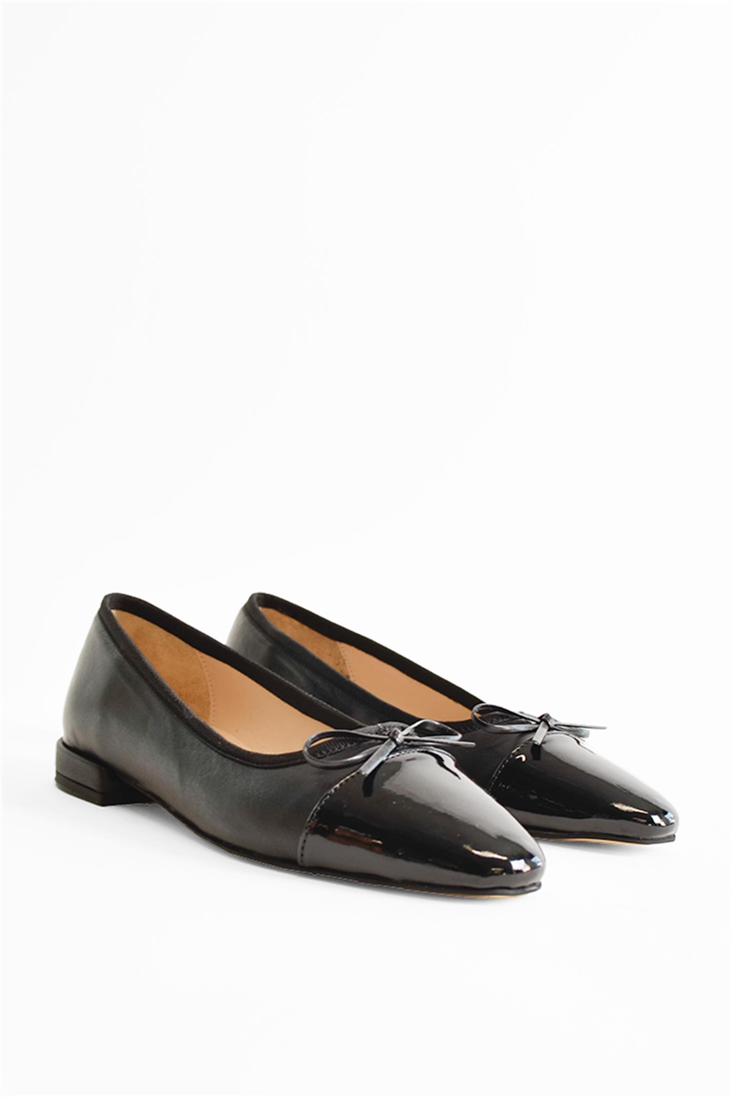 SHOES&MOREBELINNABELINNA - Siyah Deri - Babet