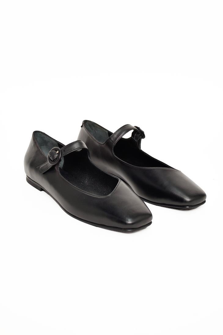 SHOES&MORELINALINA - Siyah Deri - Babet