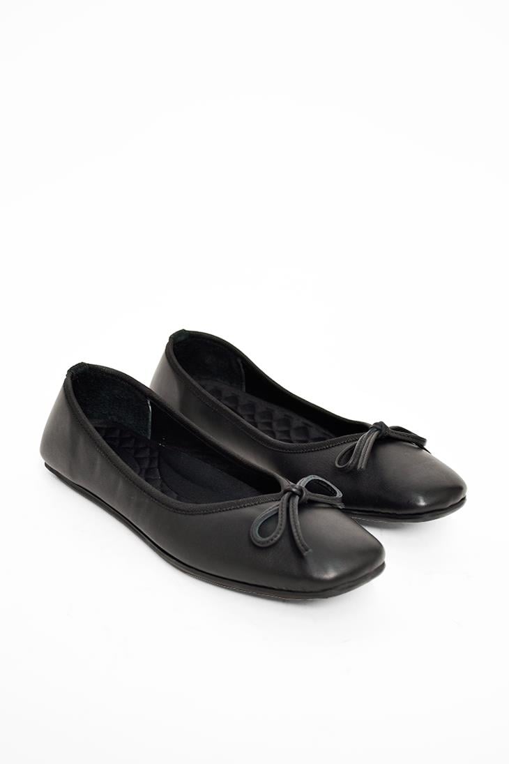 SHOES&MOREMARRYEMARRYE - Siyah Deri - Babet