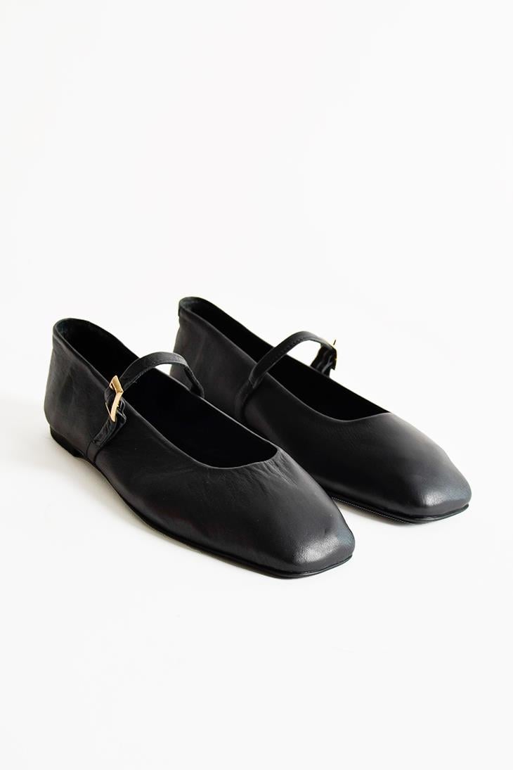 SHOES&MORENORDANORDA - Siyah Deri - Babet