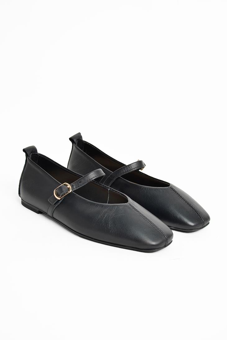 SHOES&MORESAVINOSAVINO - Siyah Deri - Babet