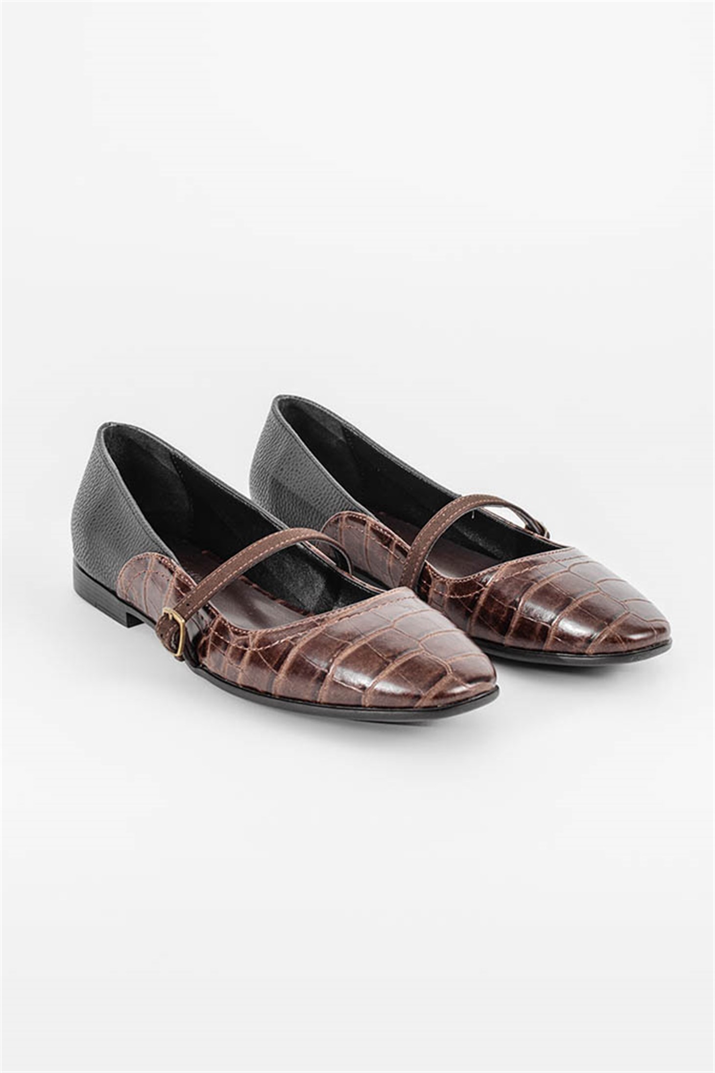 SHOES&MORETOETOE - Kahve Croco - Babet