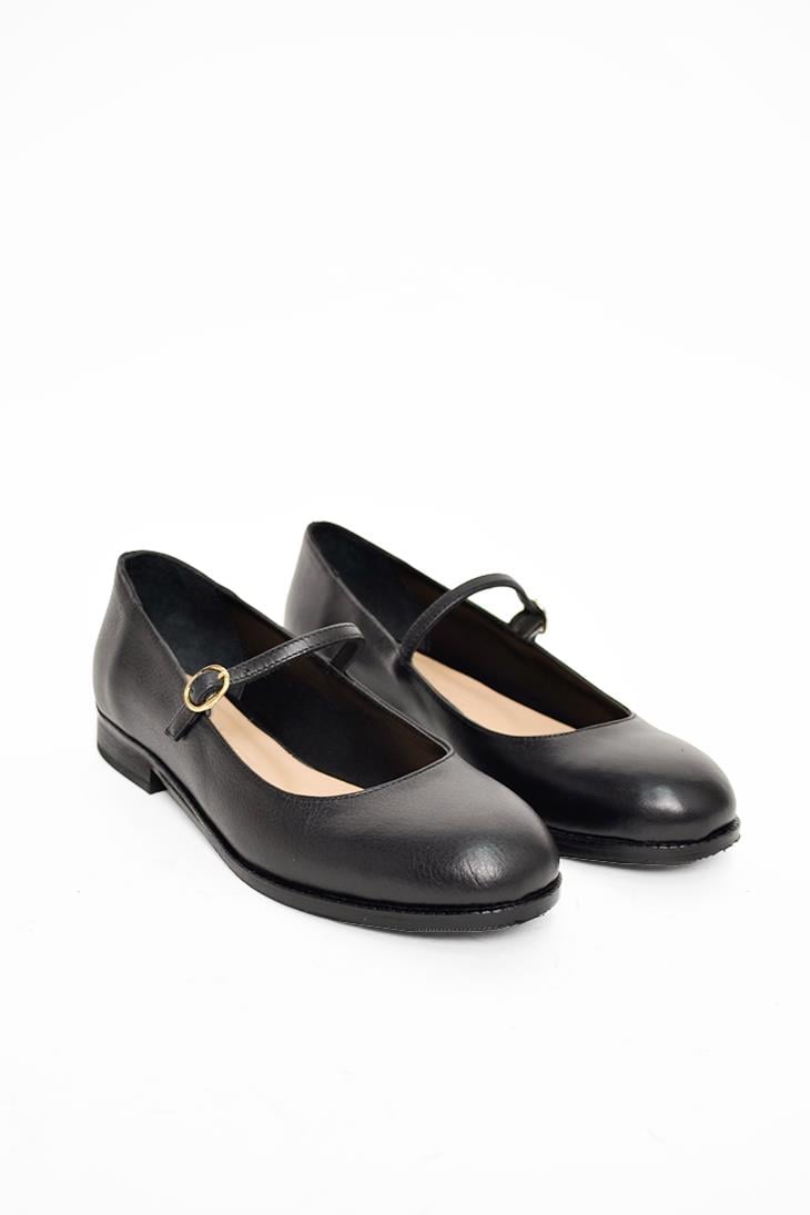 SHOES&MOREWANESSAWANESSA - Siyah Deri - Babet