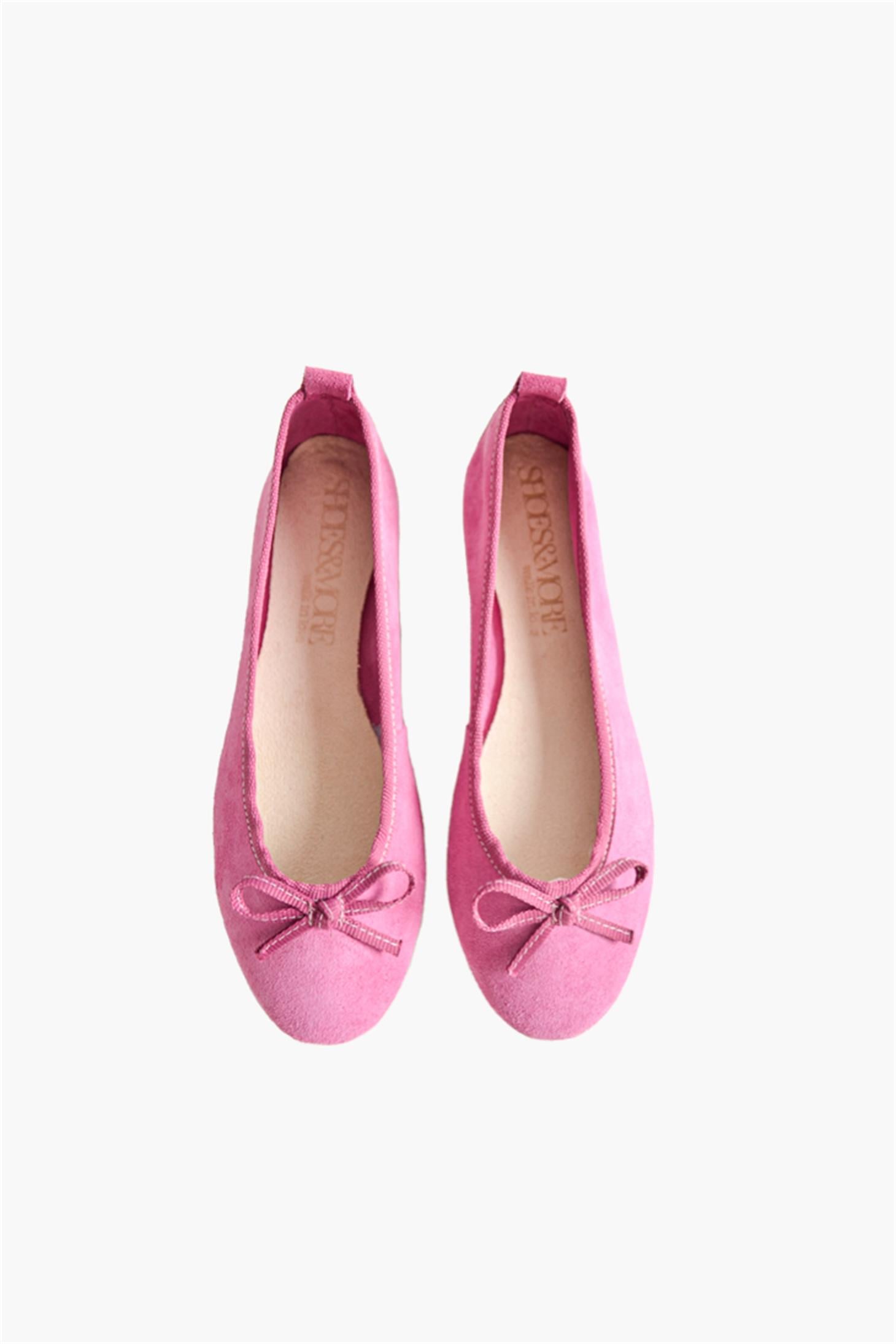 SHOES&MOREZEYYZEYY - Fuşya Suet - Babet