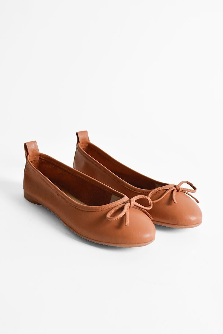 SHOES&MOREZEYYZEYY - Taba Deri 24 - Babet