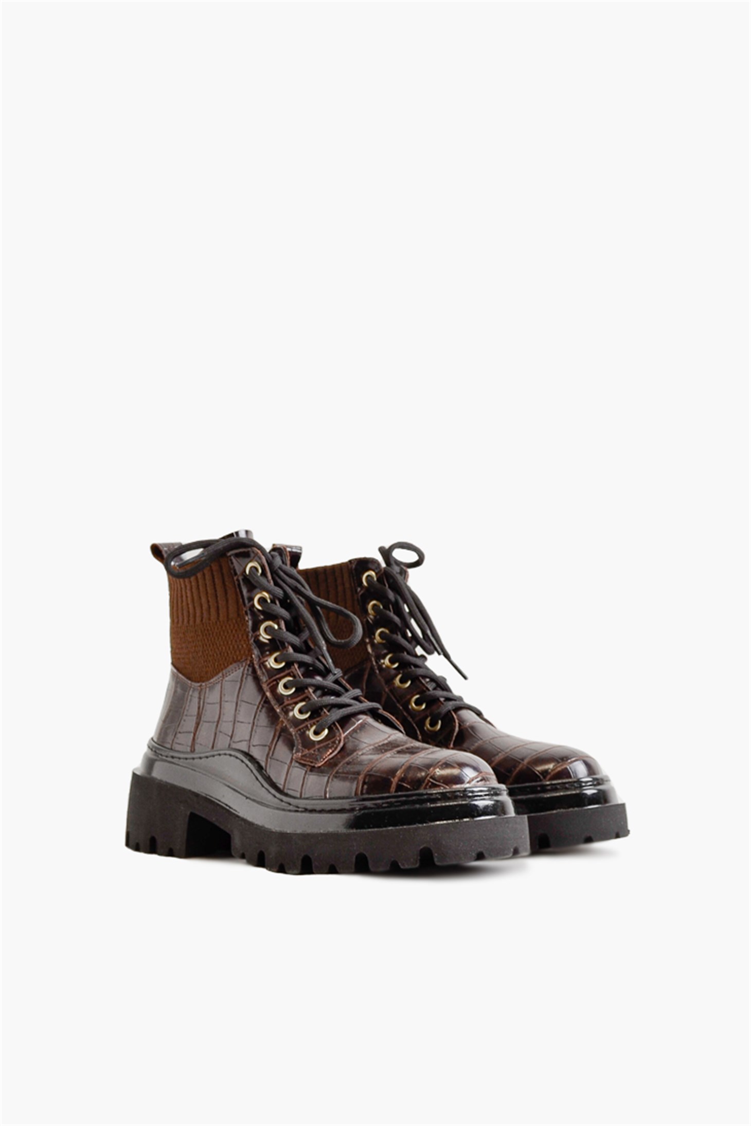 SHOES&MORECYMBACYMBA - Kahve Croco - Spor