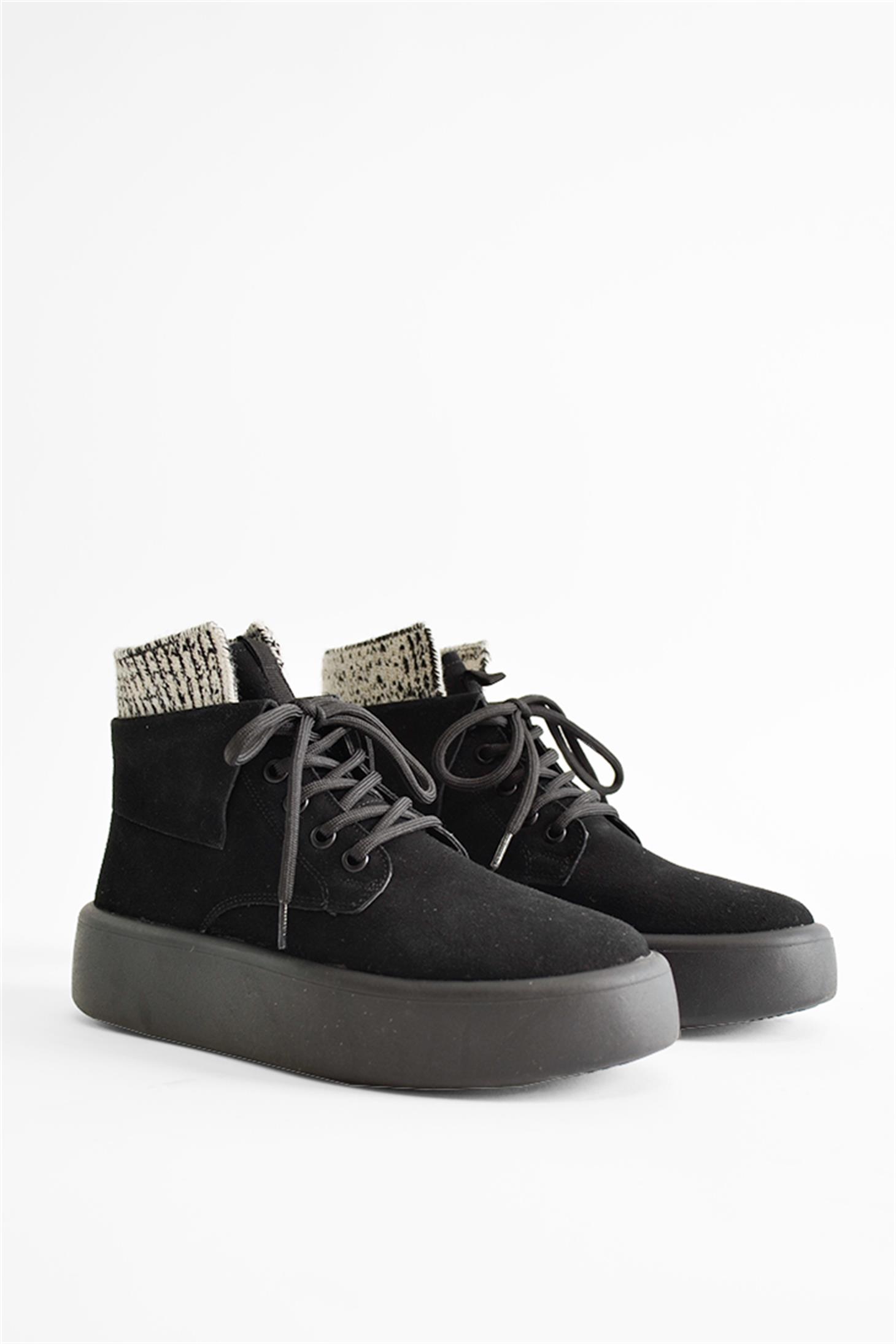 SHOES&MORELUMNALUMNA - Siyah Suet - Bot