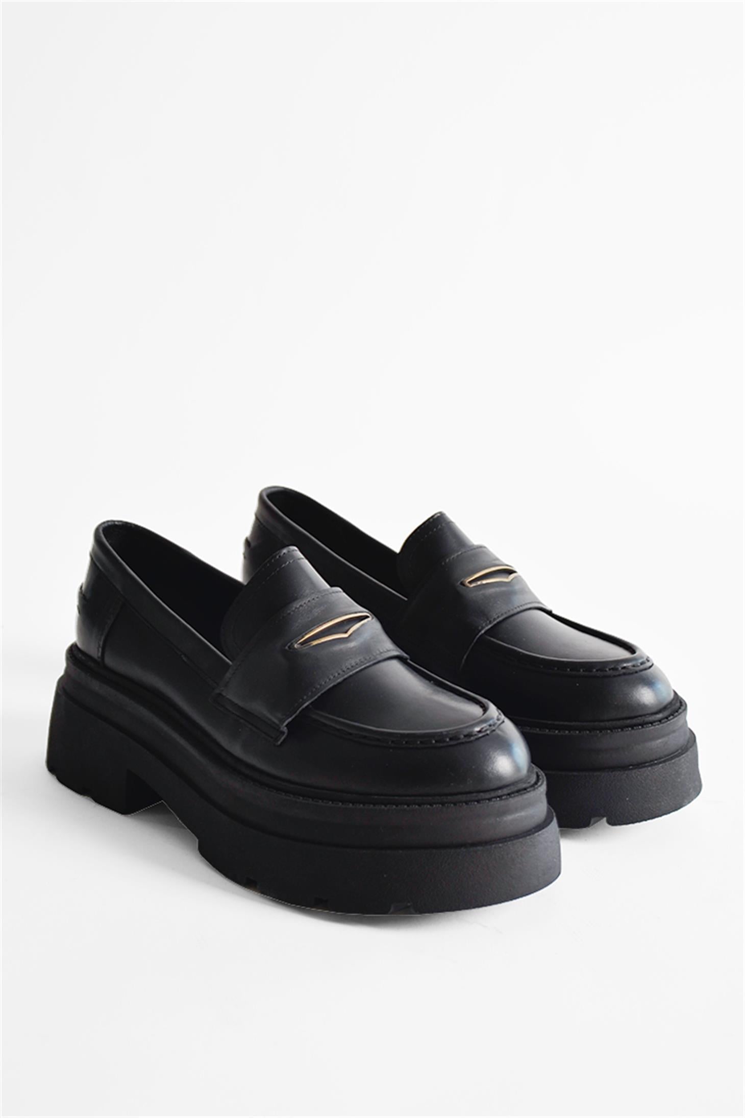 SHOES&MOREPATENAPATENA - Siyah Deri - Loafer