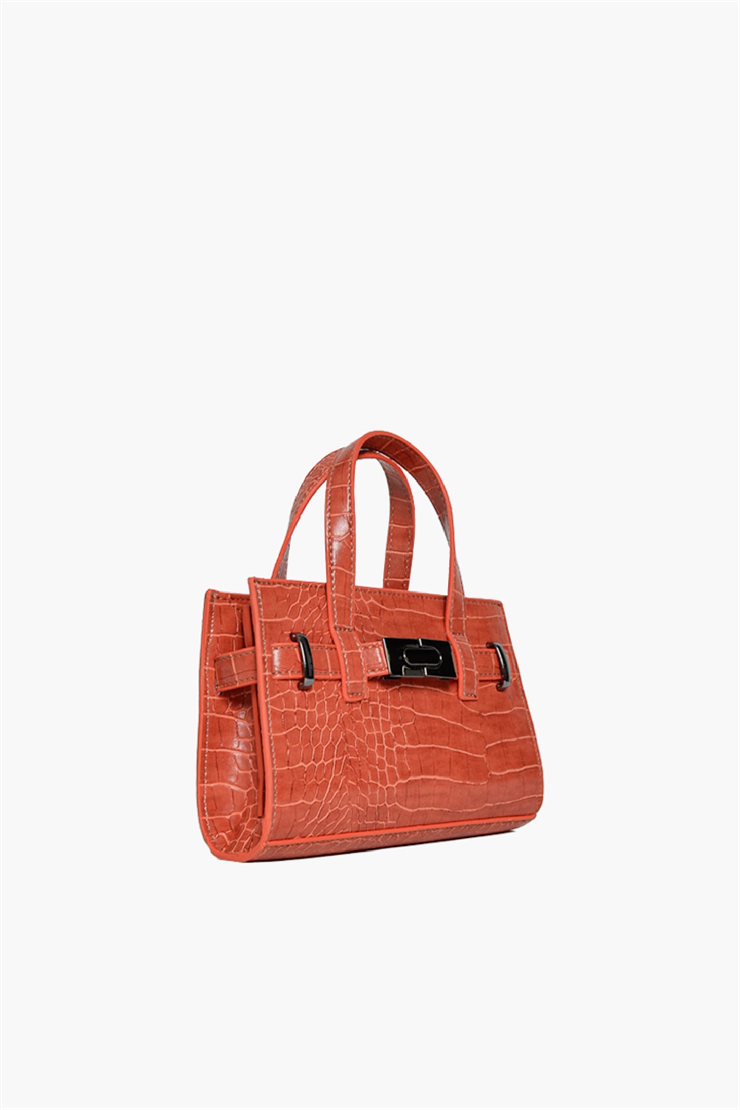 SHOES&MOREELISSAELISSA - Turuncu Croco 22 - Mini Omuz Çantası